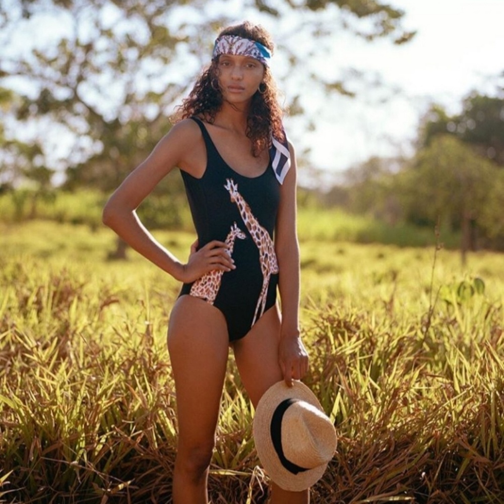 HP👙NEW $195 ONIA Giraffe Print Class High Cut Leg - Picture 3 of 7